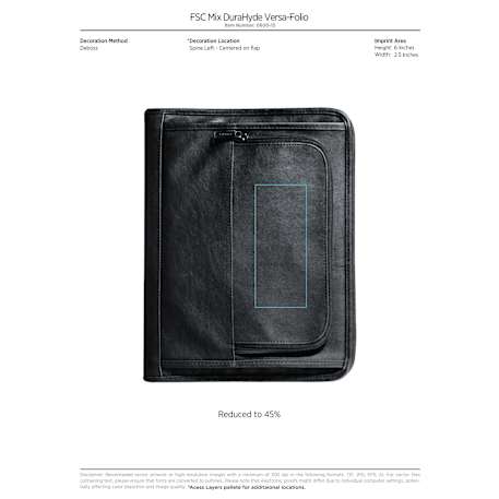 DuraHyde Versa-Folio with FSC&#174; Mix Paper